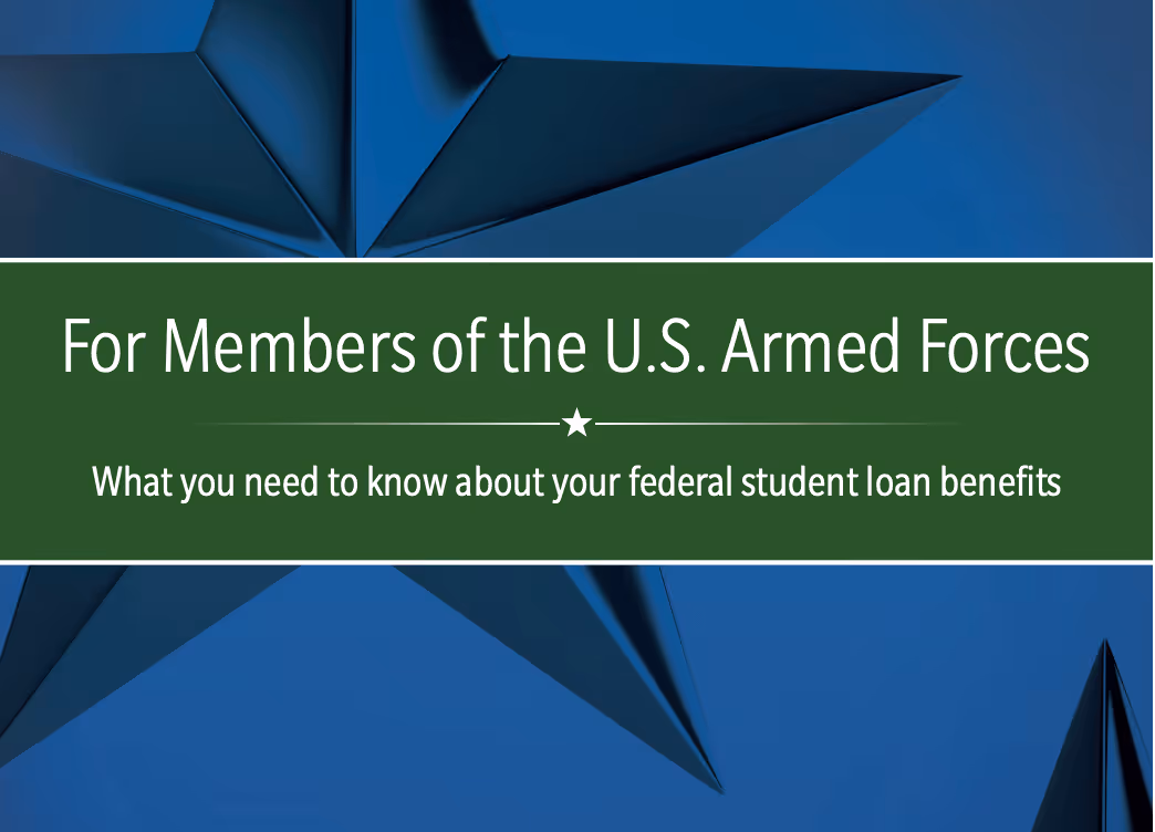 Screenshot of the Military Student Loan Benefits slideshow