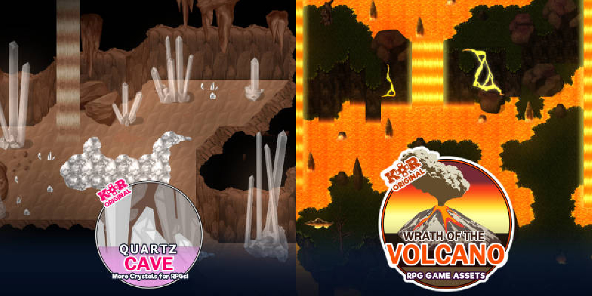 New Releases: KR Quartz Cave Tileset, KR Wrath of the Volcano Tileset