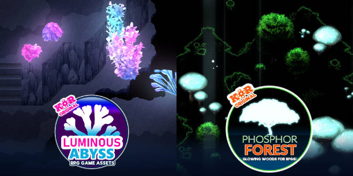 New Releases: KR Luminous Abyss Tileset, KR Phosphor Forest Tileset