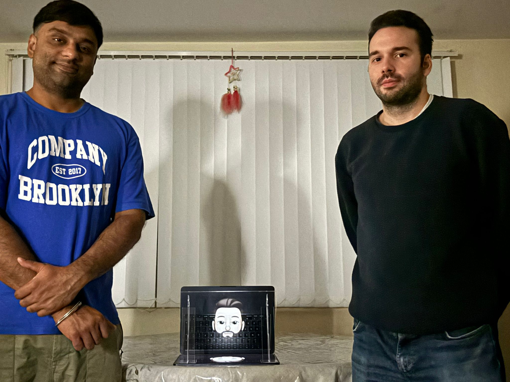 picture of Ishan Jha, Henrique Fernandes and Holo-mate prototype