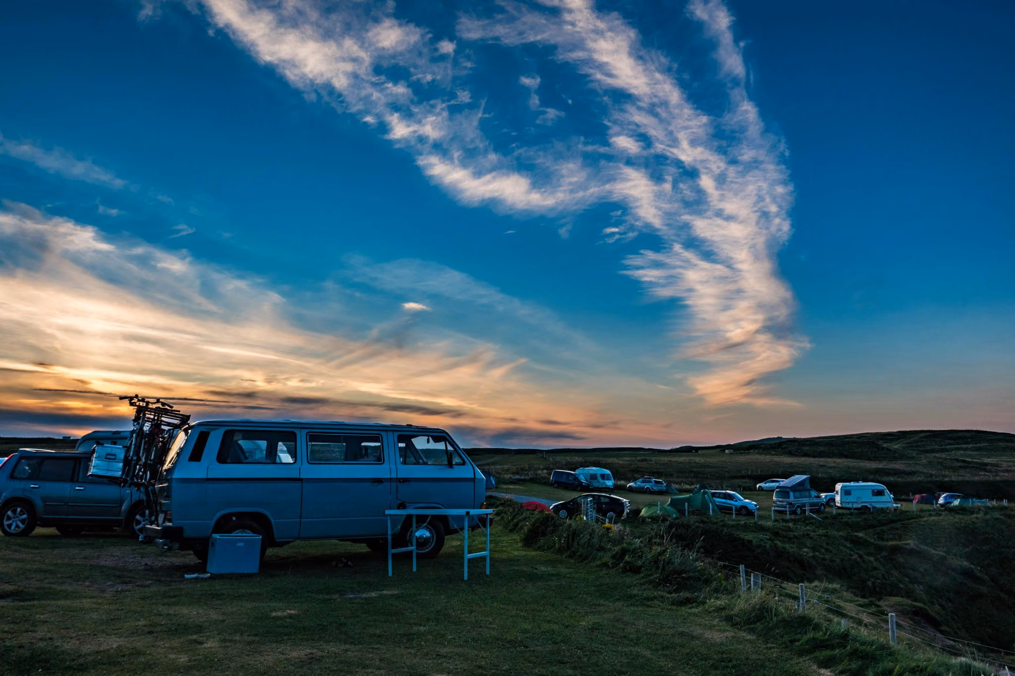 Campers in de duinen