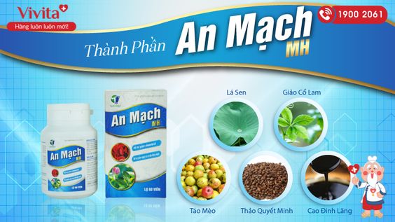 [HÀNG MỚI NHẤT] An Mạch MH -  Bí Quyết Giảm Mỡ Máu Và Gan
