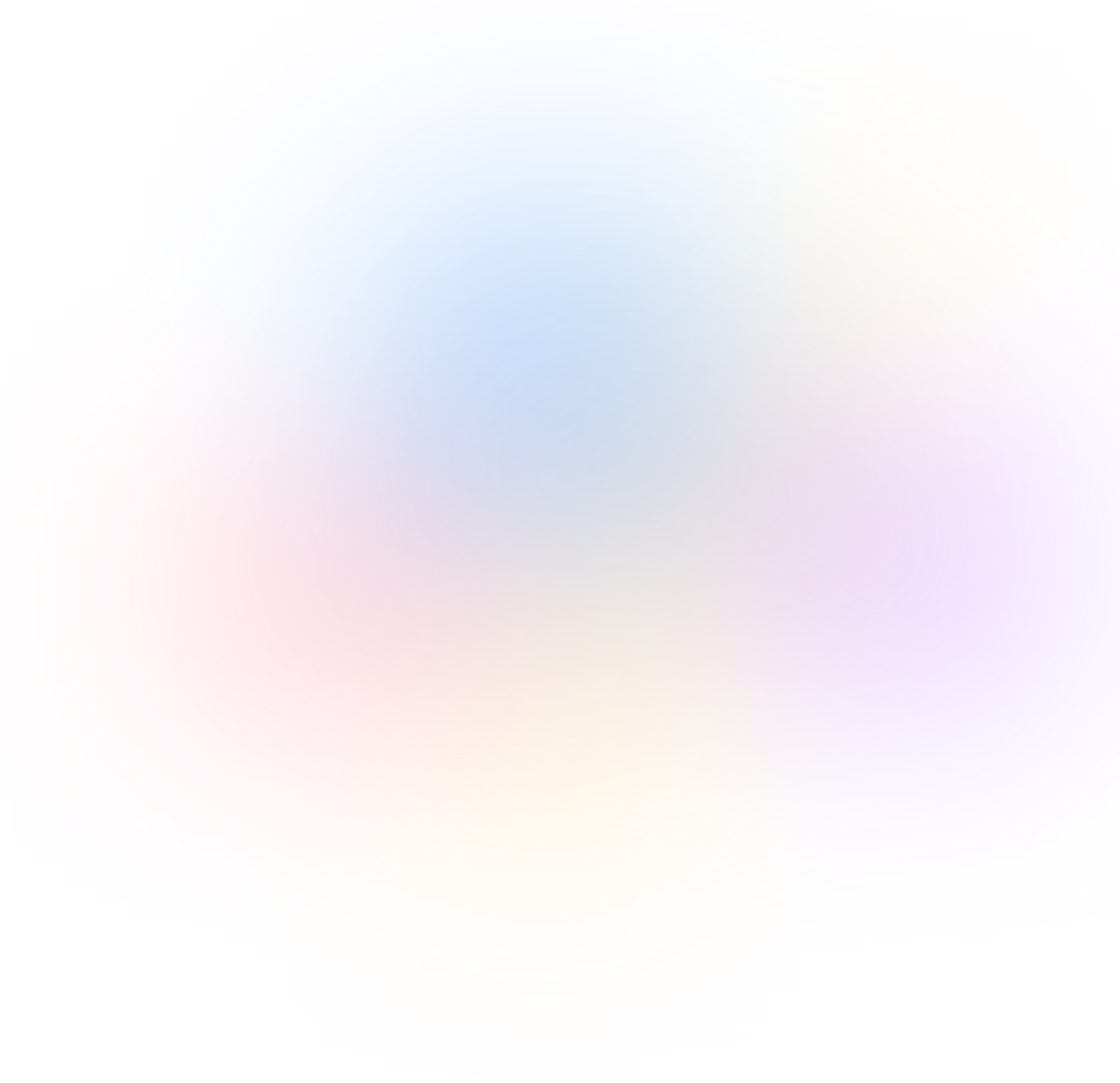 Dégradé circulaire flou aux couleurs vives bleu, rouge, orange, violet et jaune.