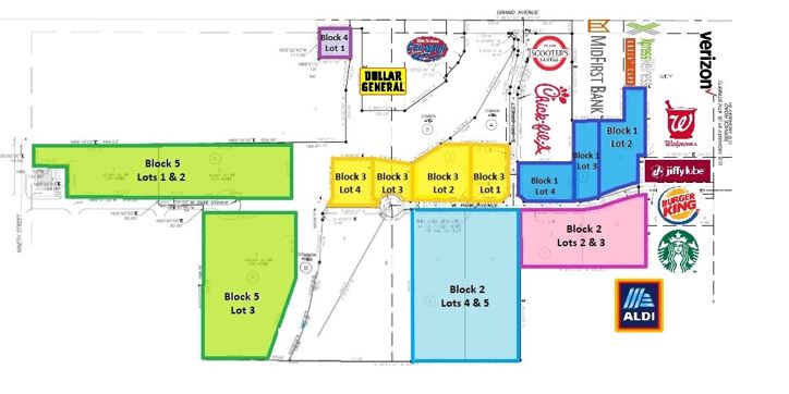 Site map chickasha development with logos chick fil a scooters burger king