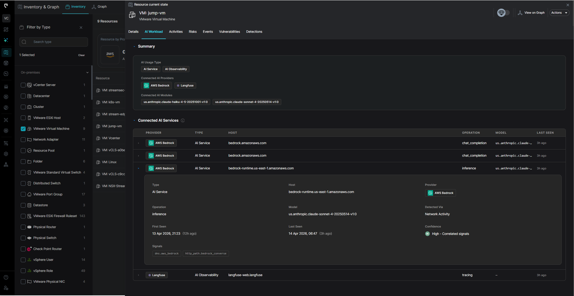 Vmware AI Usage Discovery ant Threat Detection