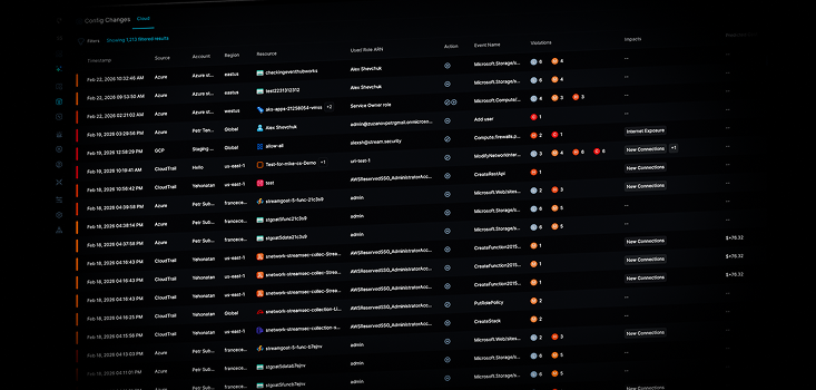 Cloud configuration change tracking