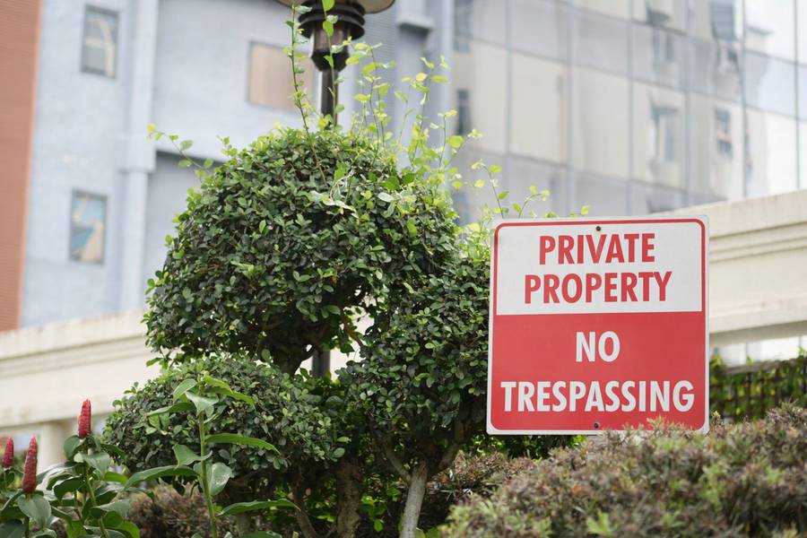 No Trespassing sign