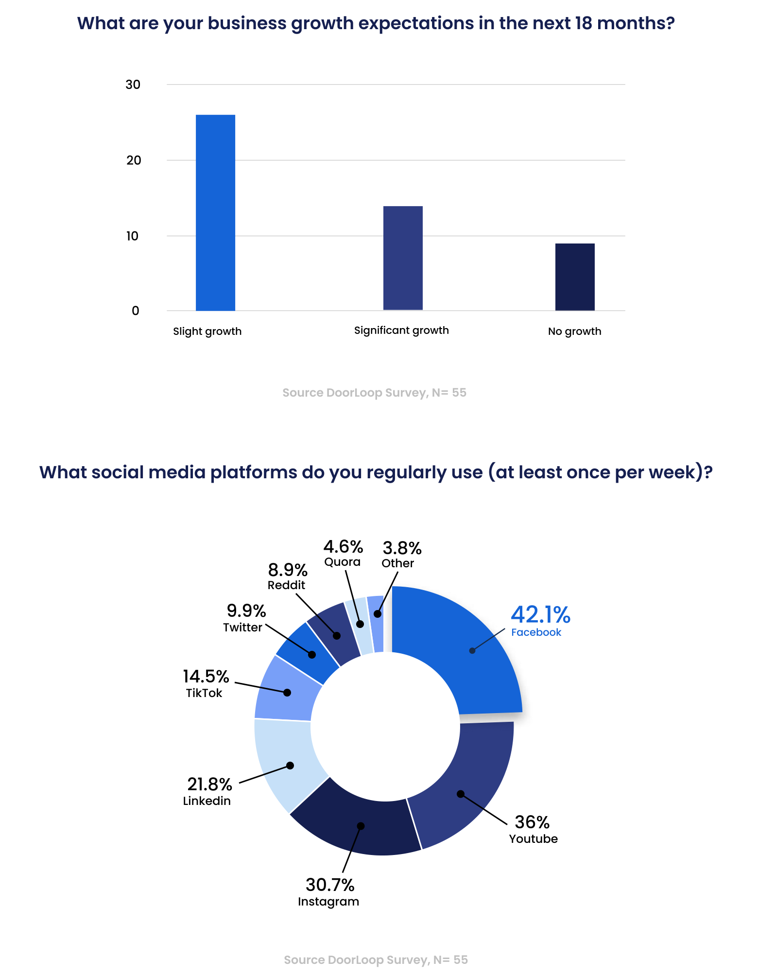 Survey Results – Growth expectations and social media usage