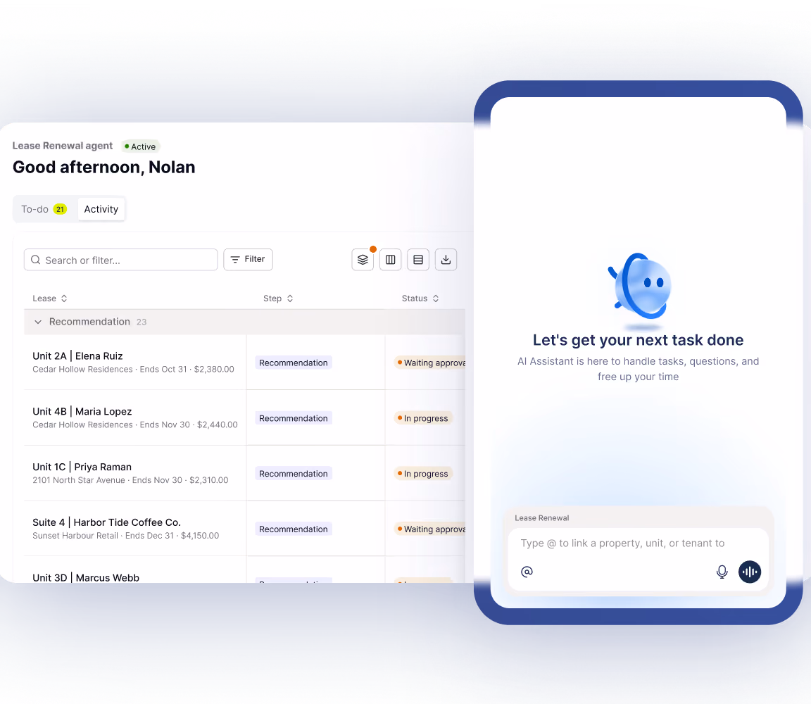 AI assistant for property management: Request a list of tenants with overdue balances.