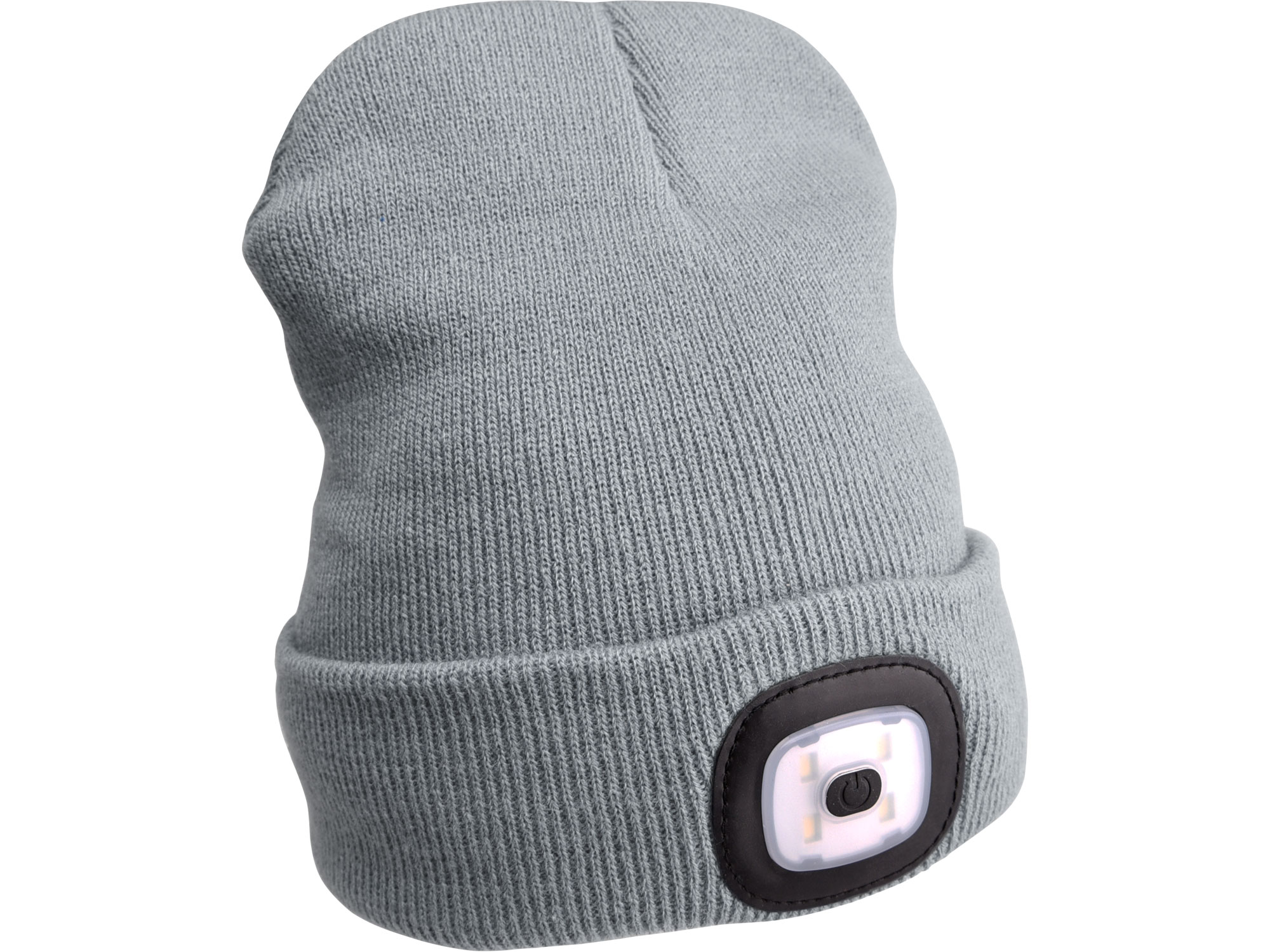beanie hat w rechargeble LED light, fluorescent yellow