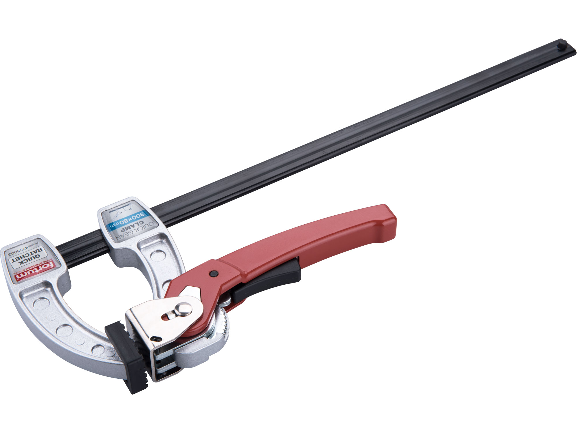 quick gear 300x80mm clamp-ratchet funct. ALU alloy/steel bar with TPR protector