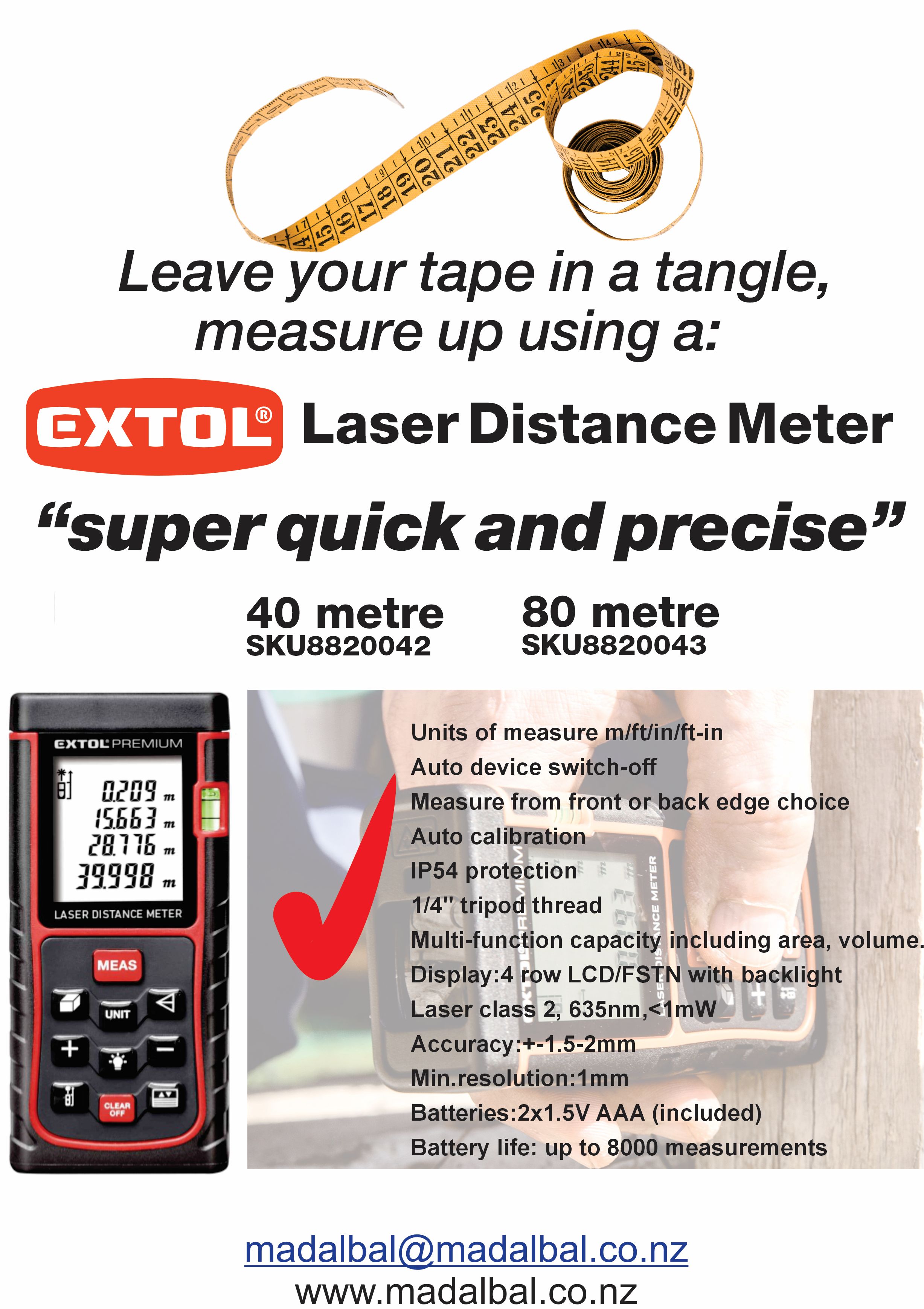 Measurer up fast and accurate