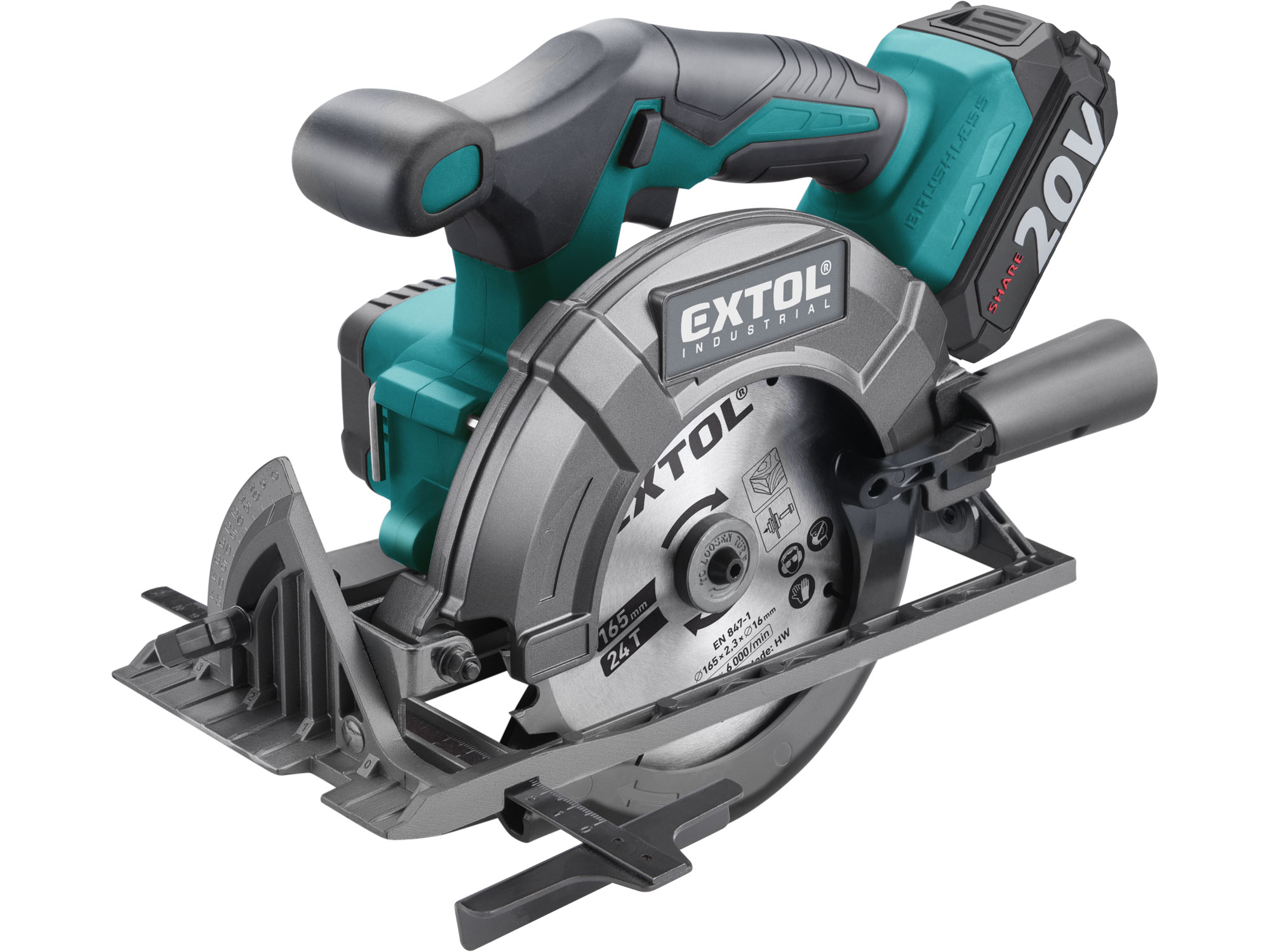Cordless Circular Saw with Brushless Motor, SHARE20V with Bonus 4Ah Battery