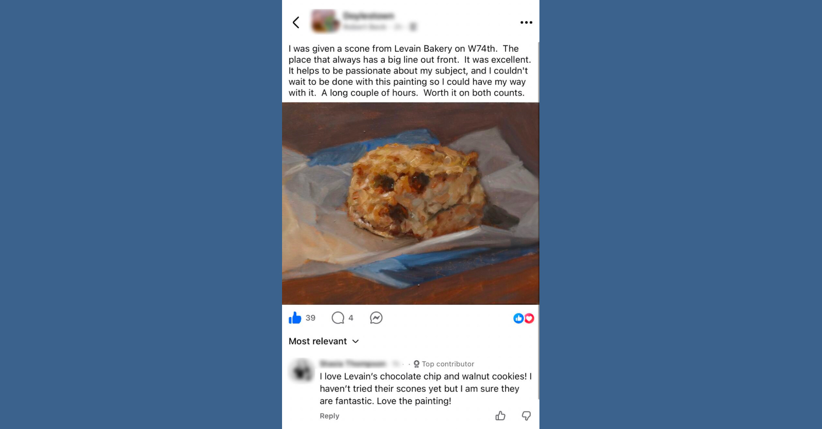 The Guy in My Local Facebook Group Who Painted a Levain Cookie
