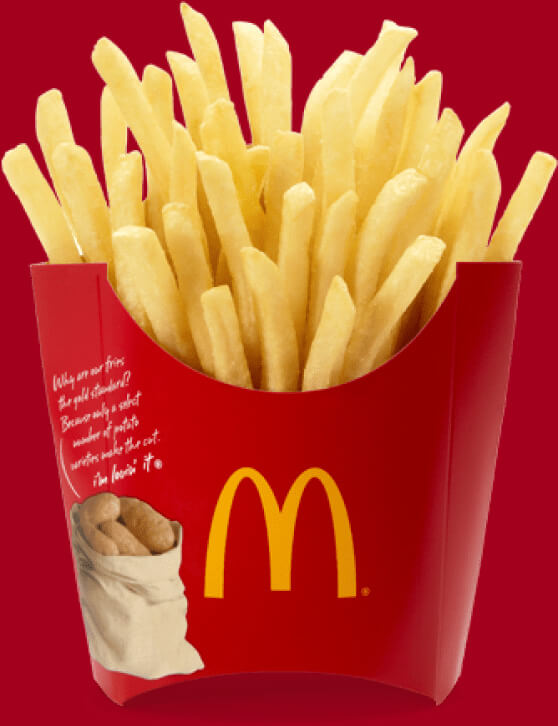 a mcdonalds fries as a background