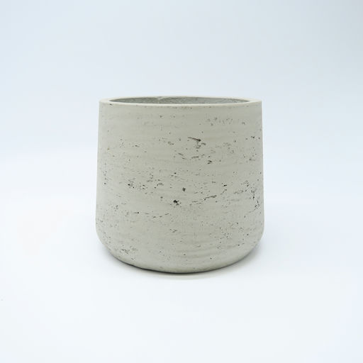 cache pot en fibre d'argile gris M