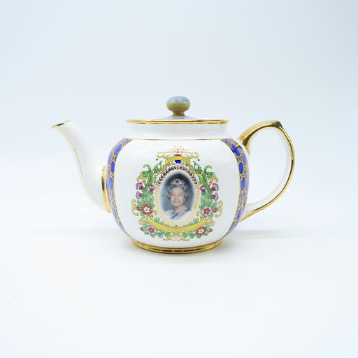théière 50e anniversaire du couronnement de la reine Elizabeth ll