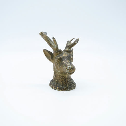 tête de cerf en bronze 