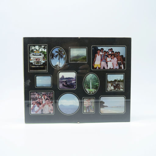 cadre clips en verre avec 12 mini photos 
