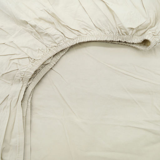 drap housse beige 