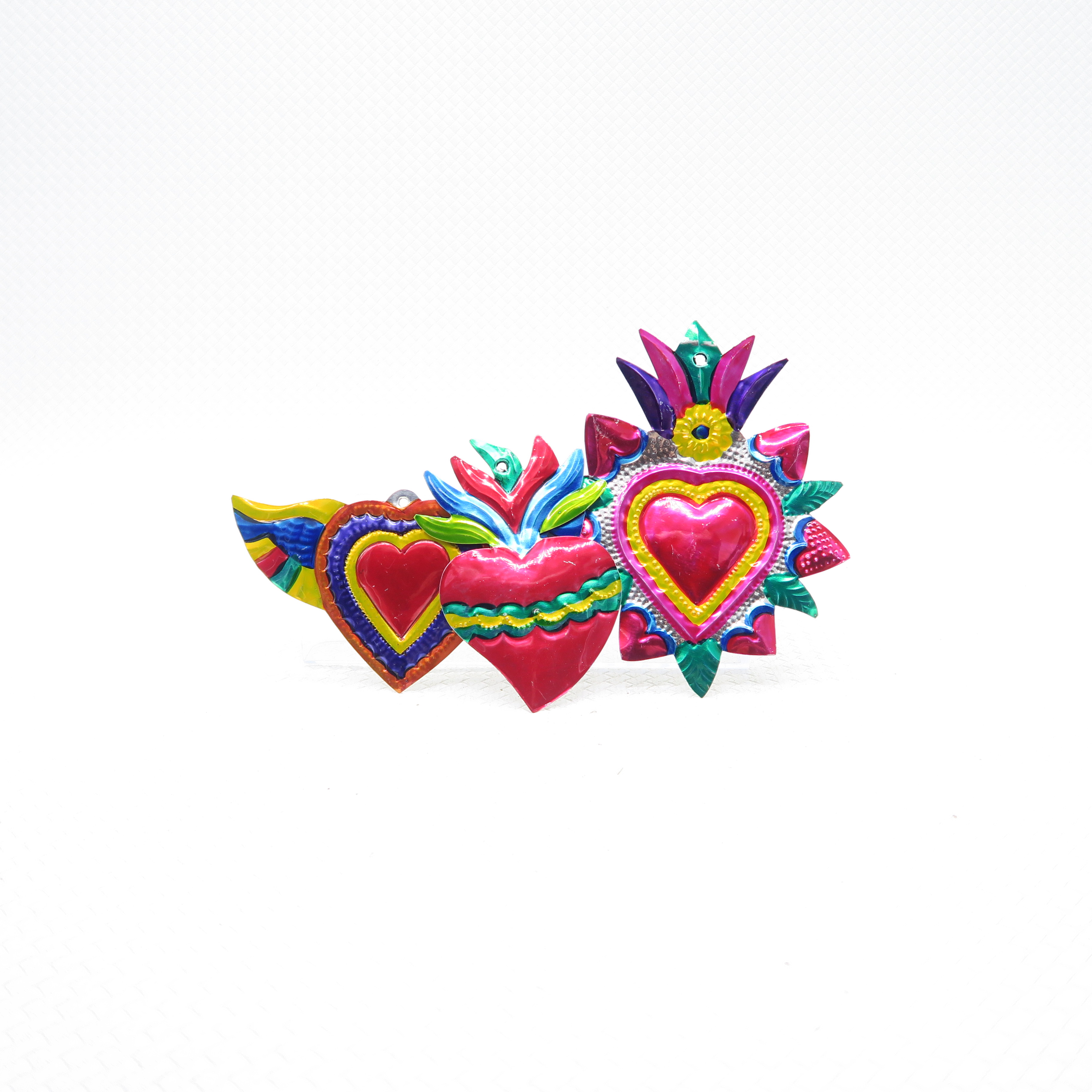 coeur en métal à suspendre, artisanat mexicain (divers) 