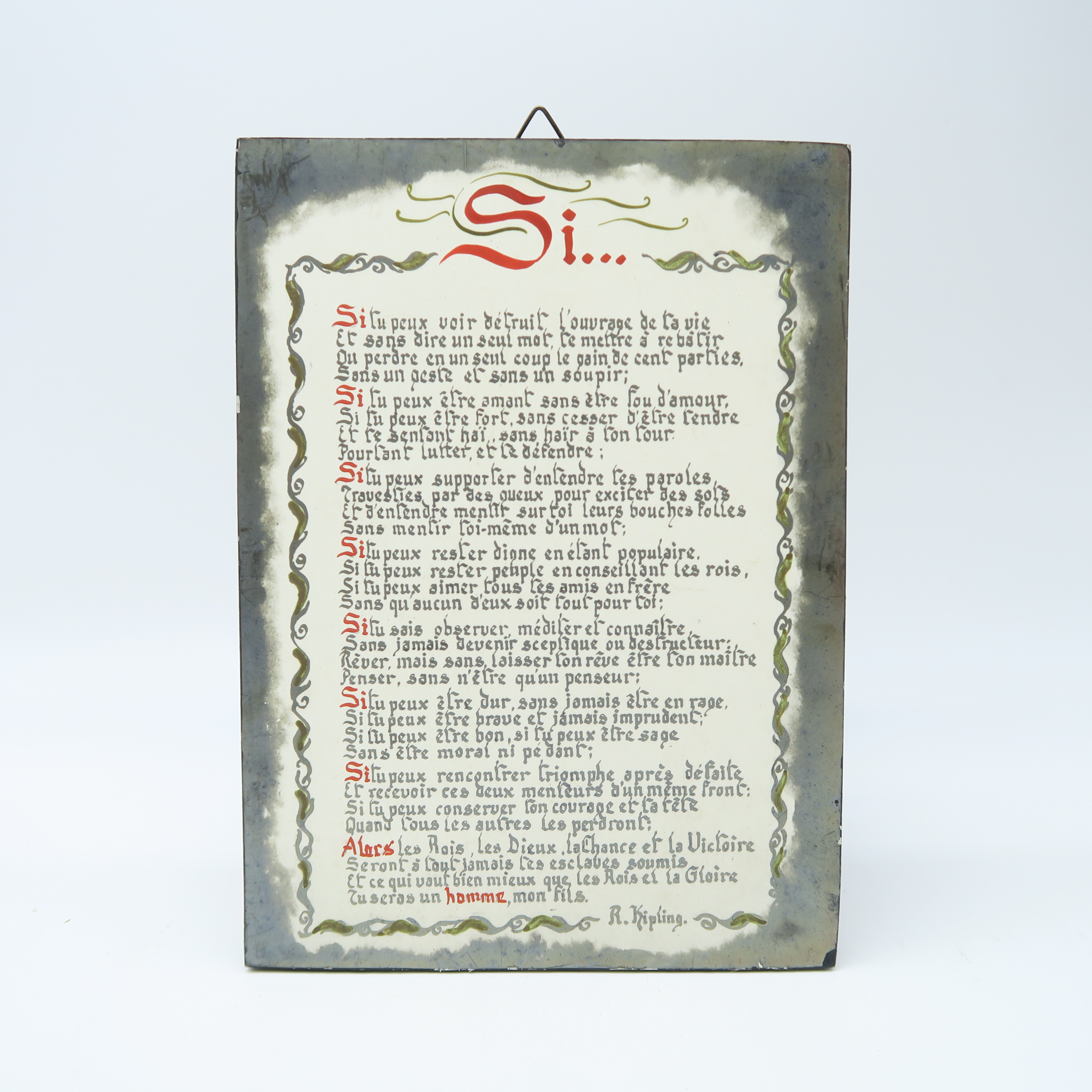 plaque à suspendre en bois 'si ...' 