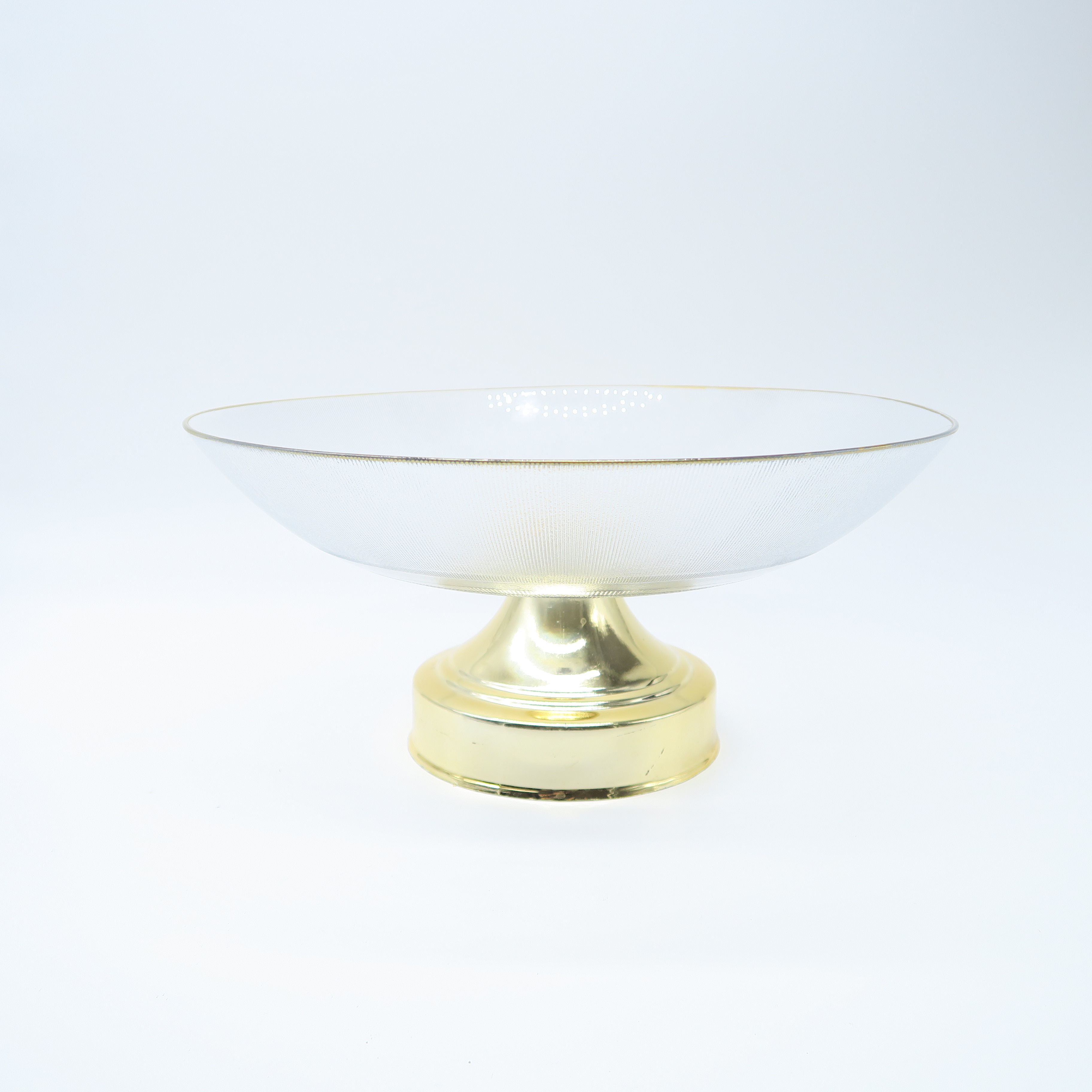 corbeille à fruits sur pied doré 