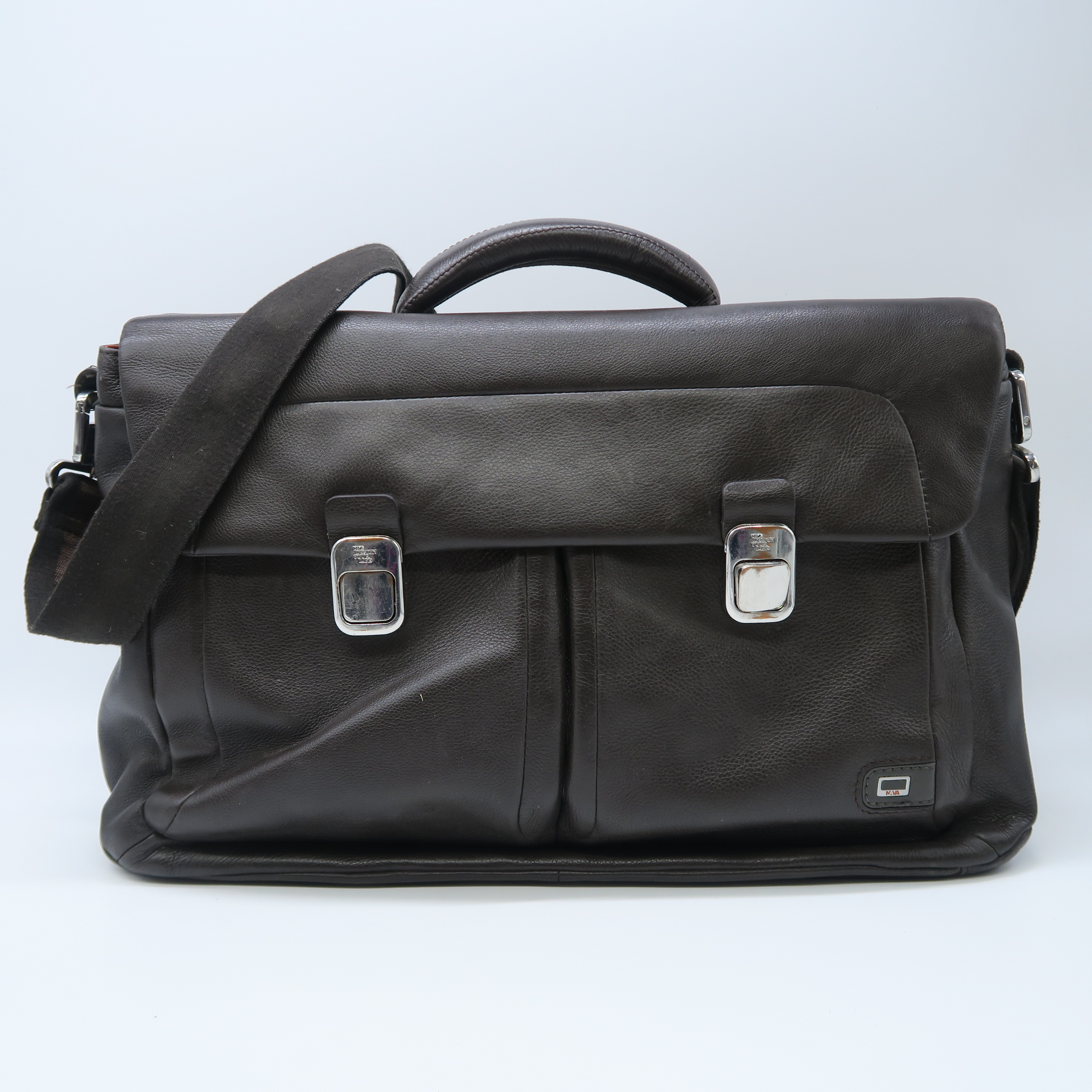 sacoche pour ordinateur en cuir marron 