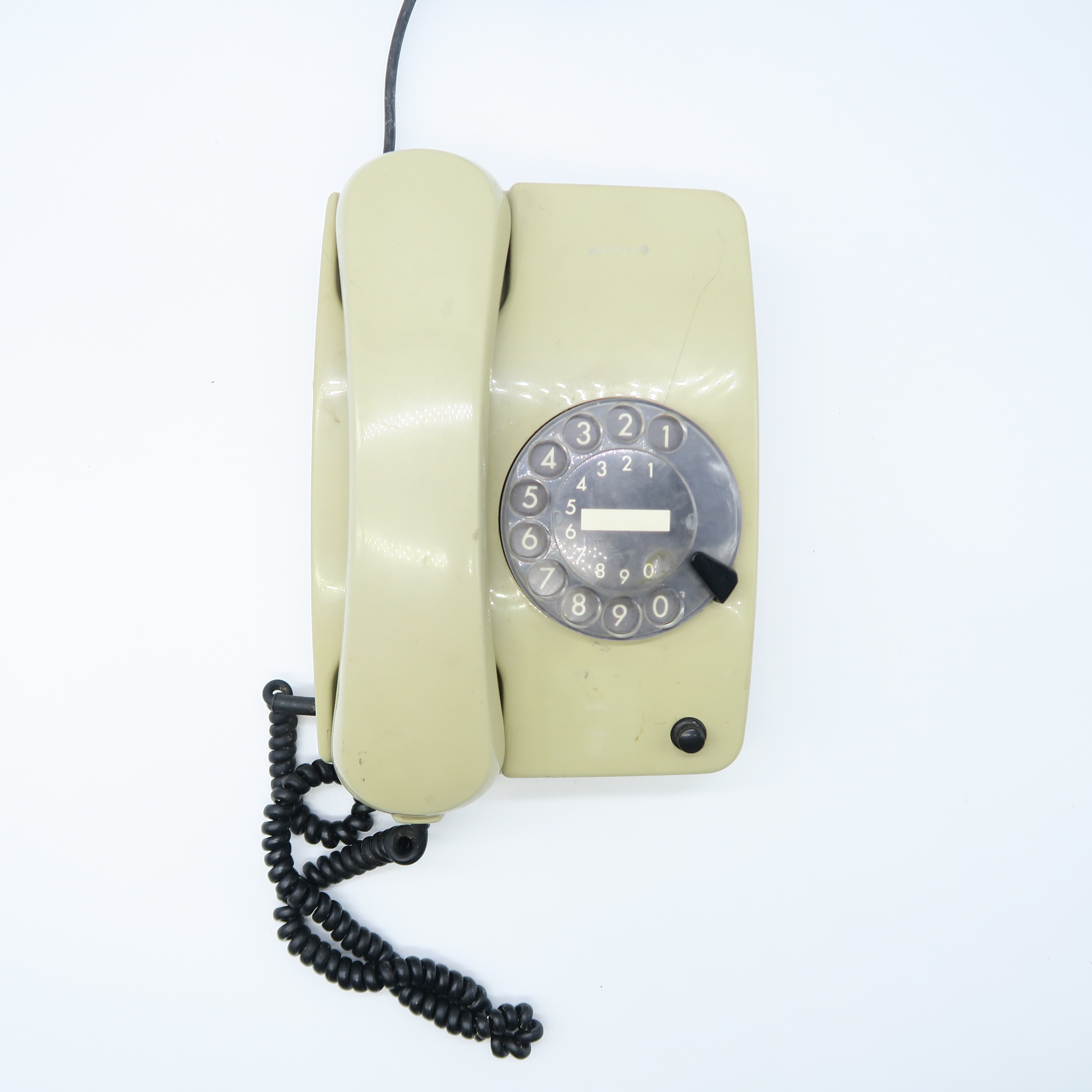 téléphone à cadran beige 