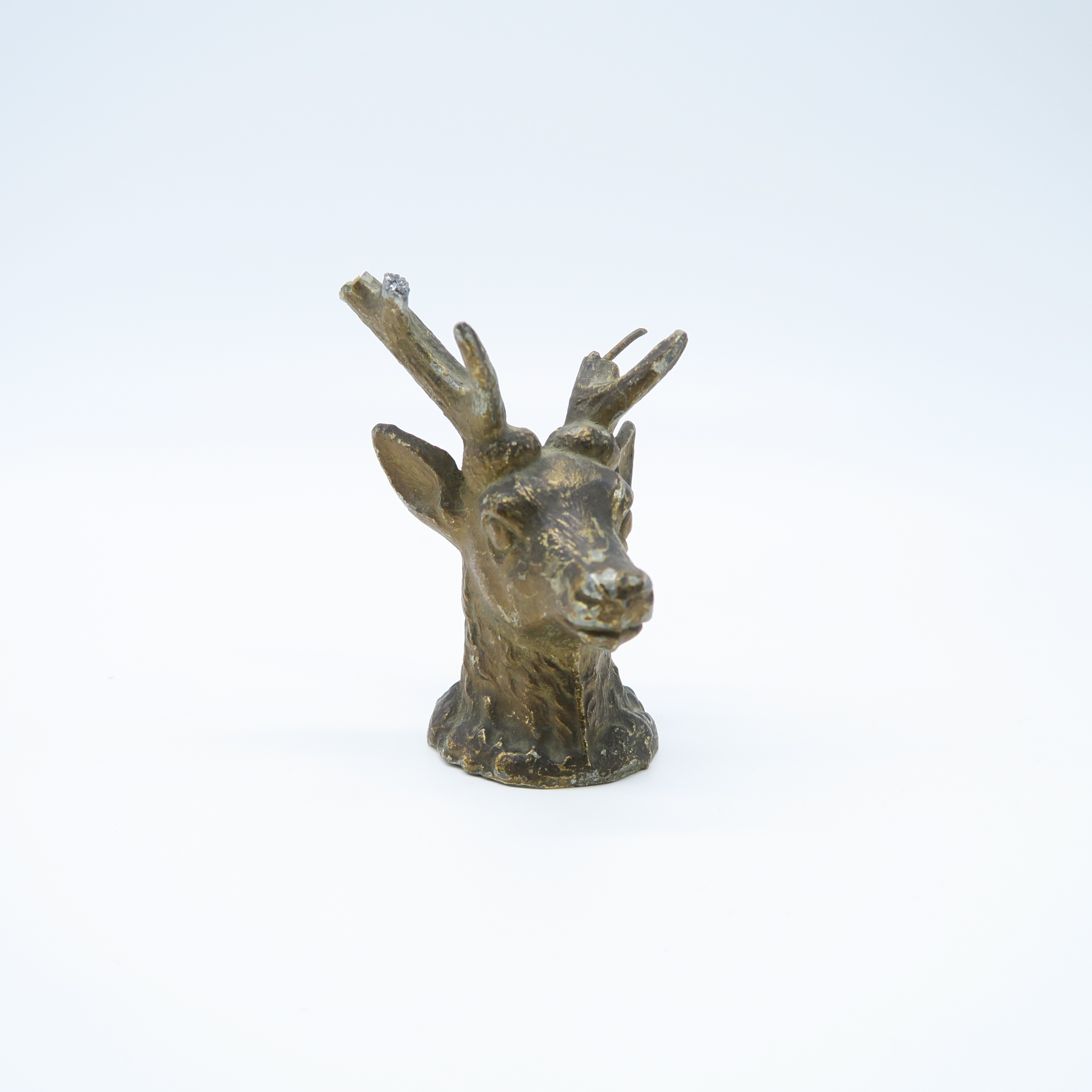 tête de cerf en bronze 