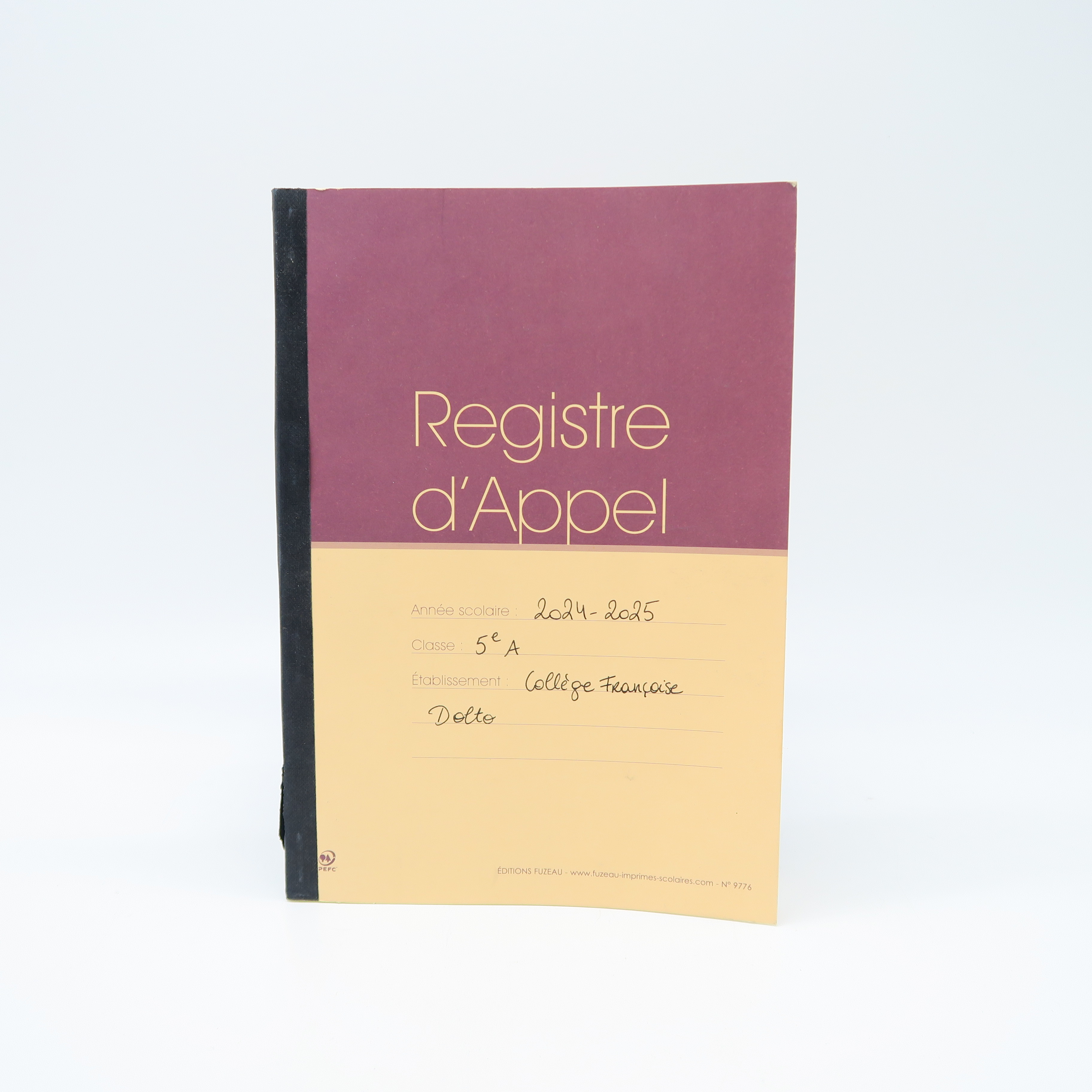 registre d'appel scolaire 