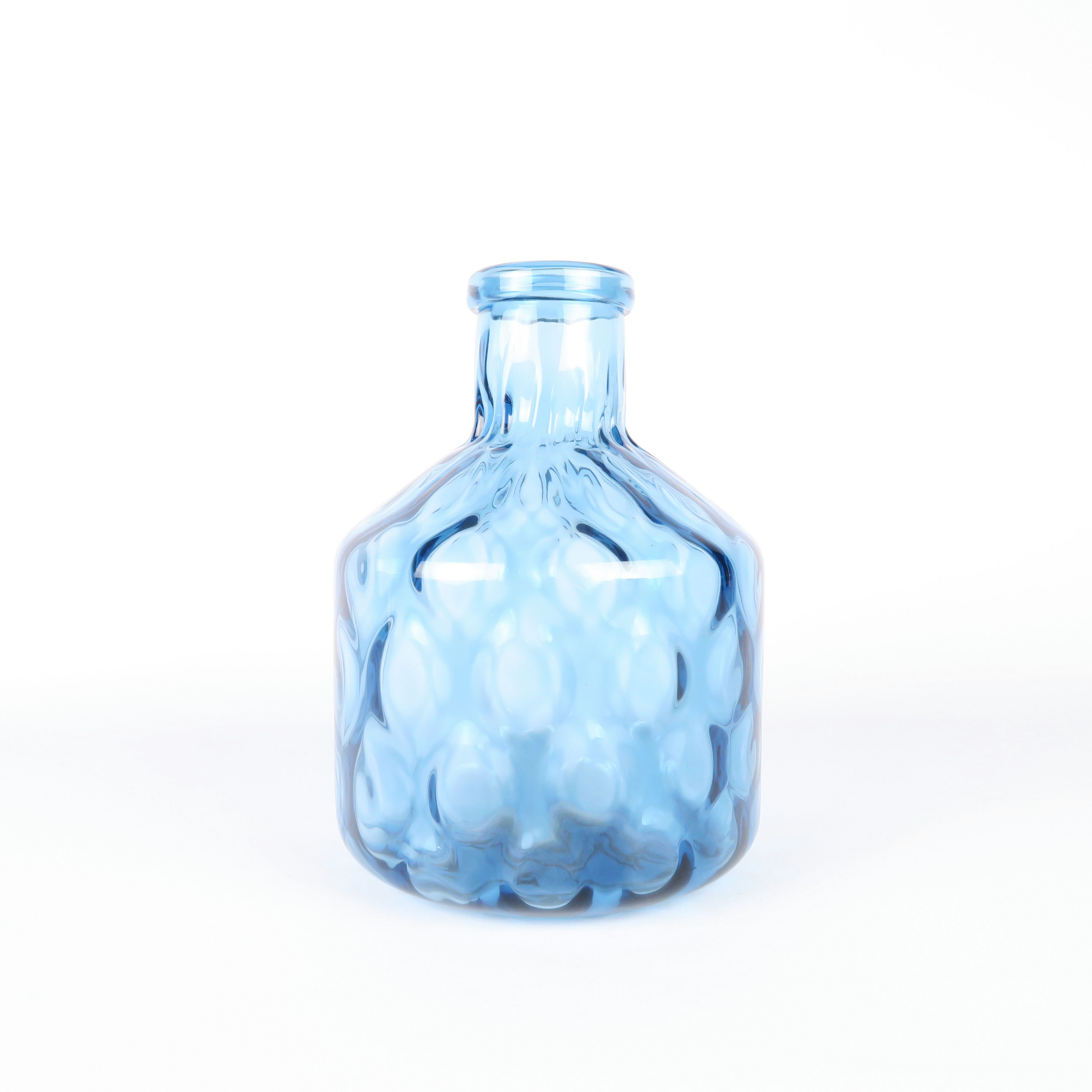 vase en verre bleu martelé petit
