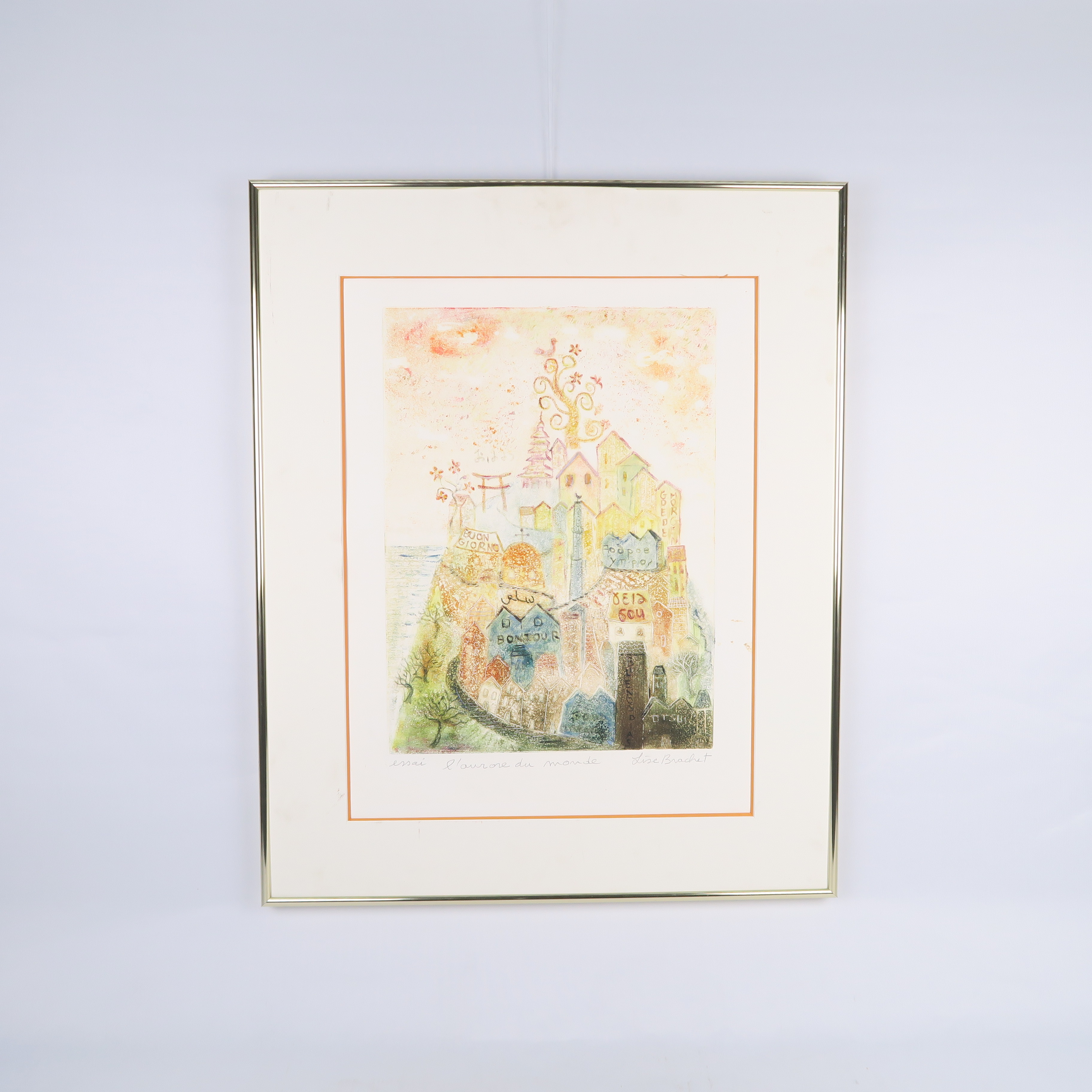 cadre doré 'essai l'aurore du monde'