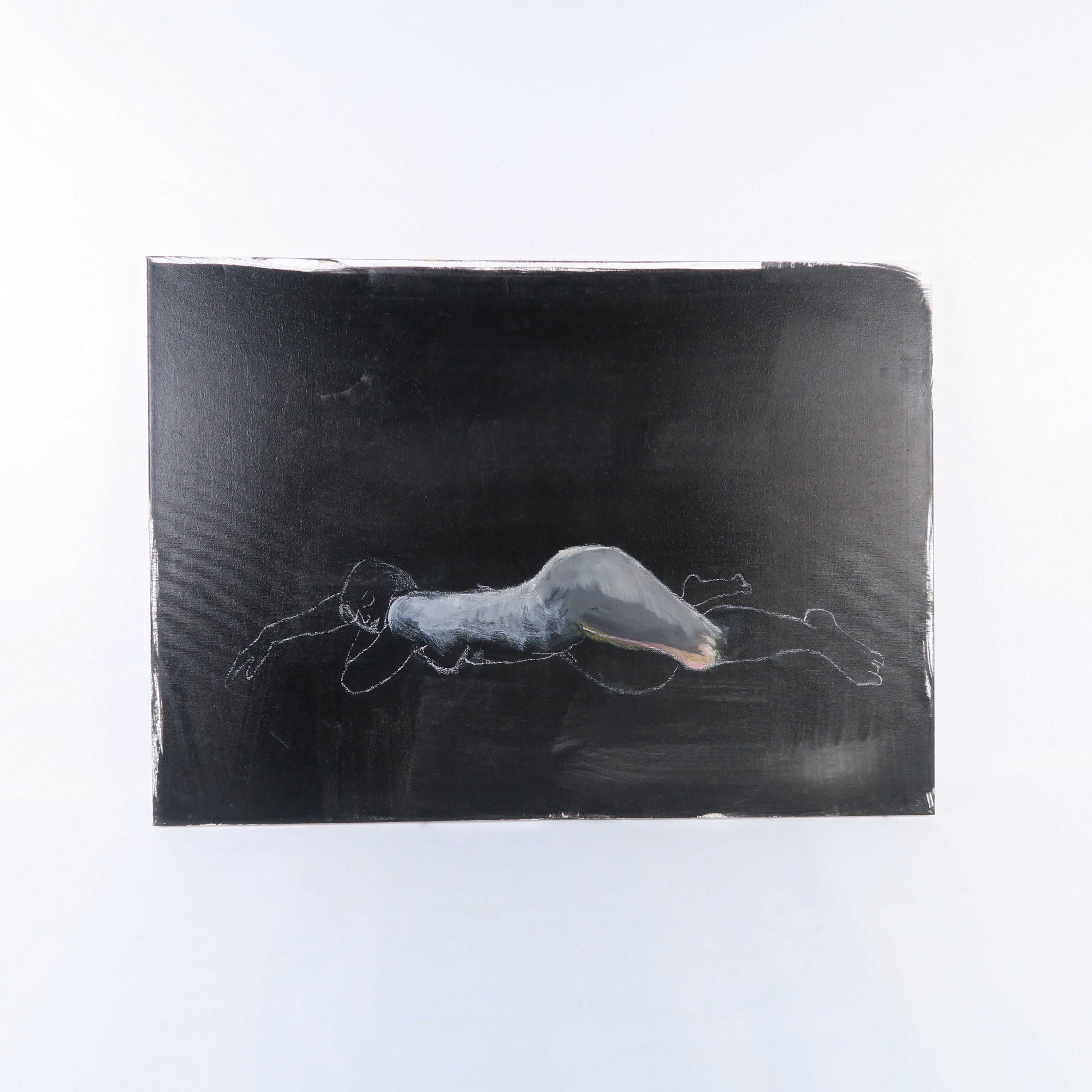 esquisse nu sur fond noir