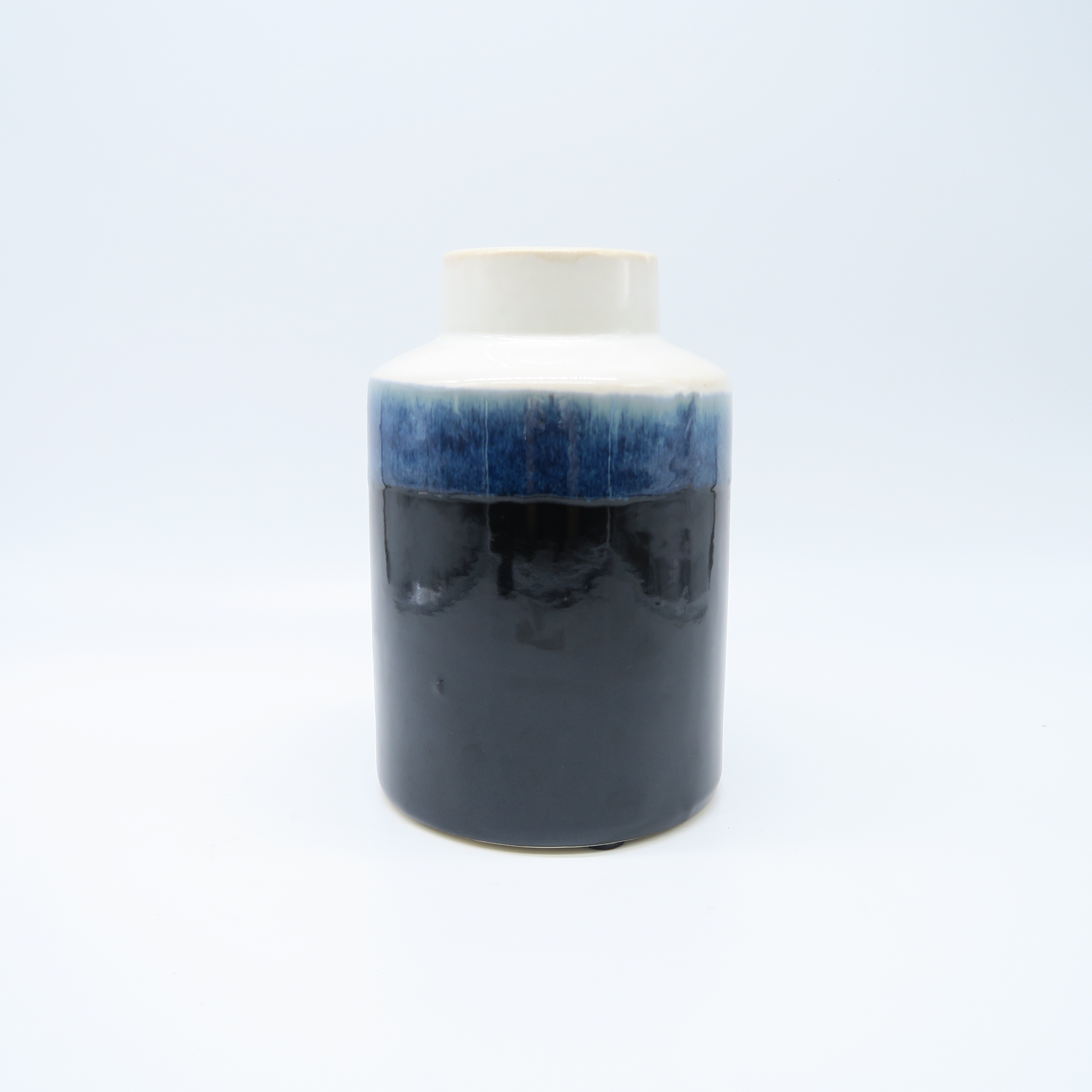 vase en céramique bleu dégradé