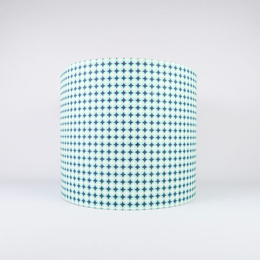 abat-jour motif géométrique bleu