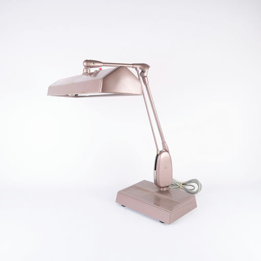 grande lampe de bureau en métal cuivré