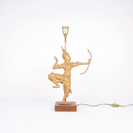 pied de lampe doré 'prince rama'