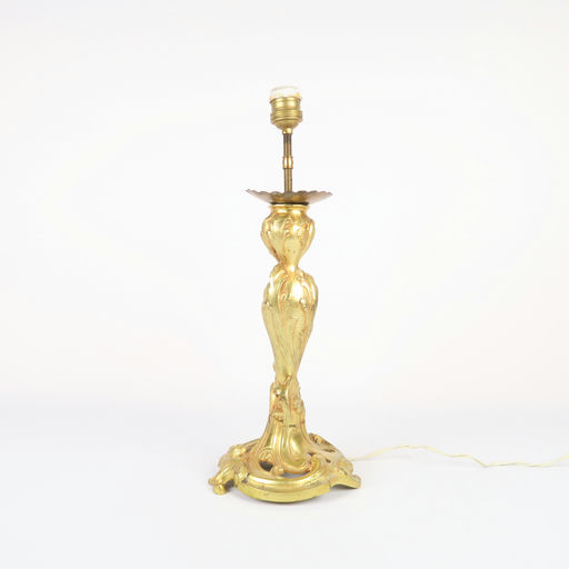 pied de lampe art déco en métal doré