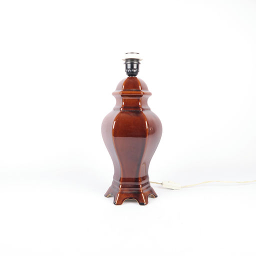 pied de lampe brun en céramique 