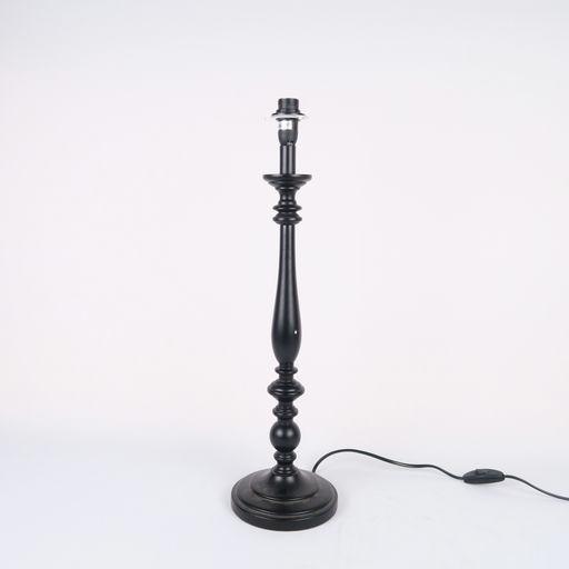 pied de lampe en bois foncé