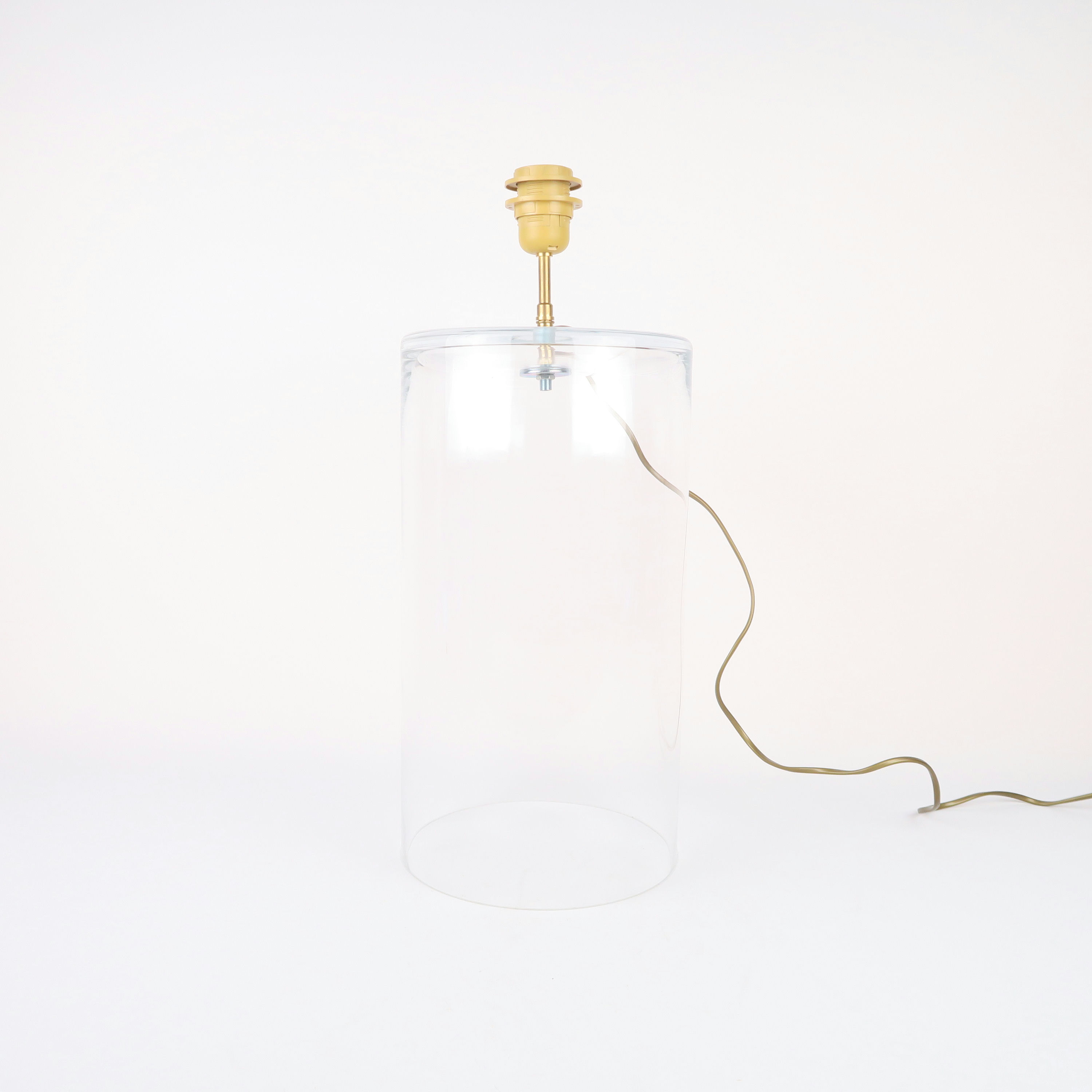 pied de lampe en verre transparent