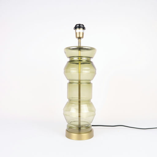 pied de lampe en verre fumé