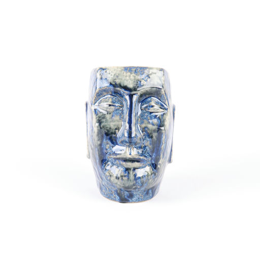 pot de fleurs visage en céramique 