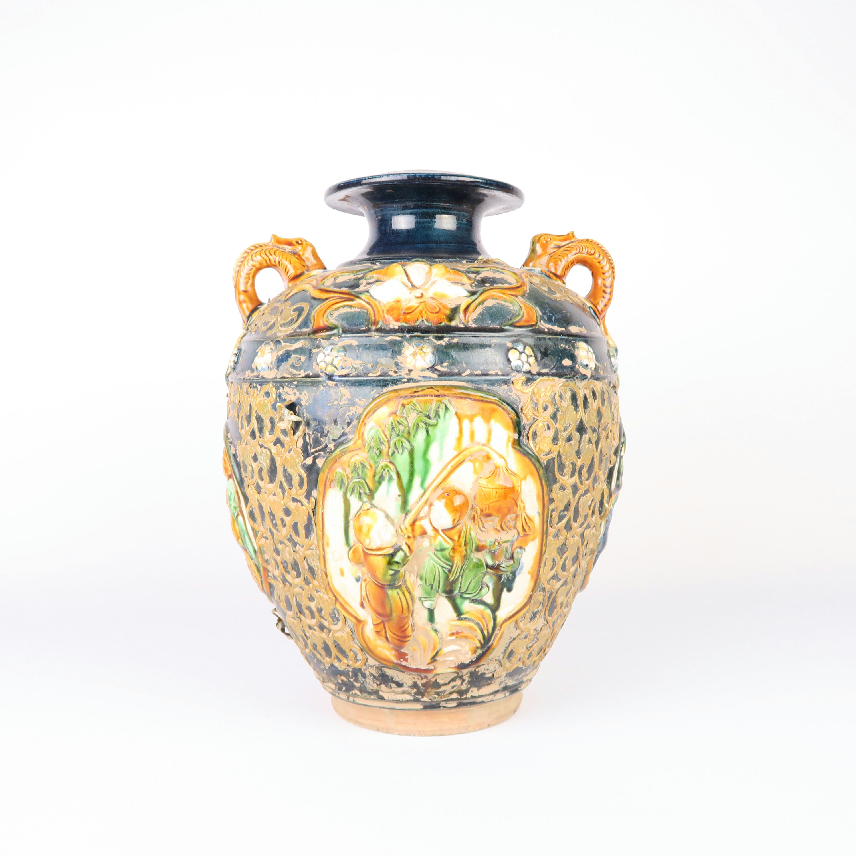 vase ancien japonais en céramique 