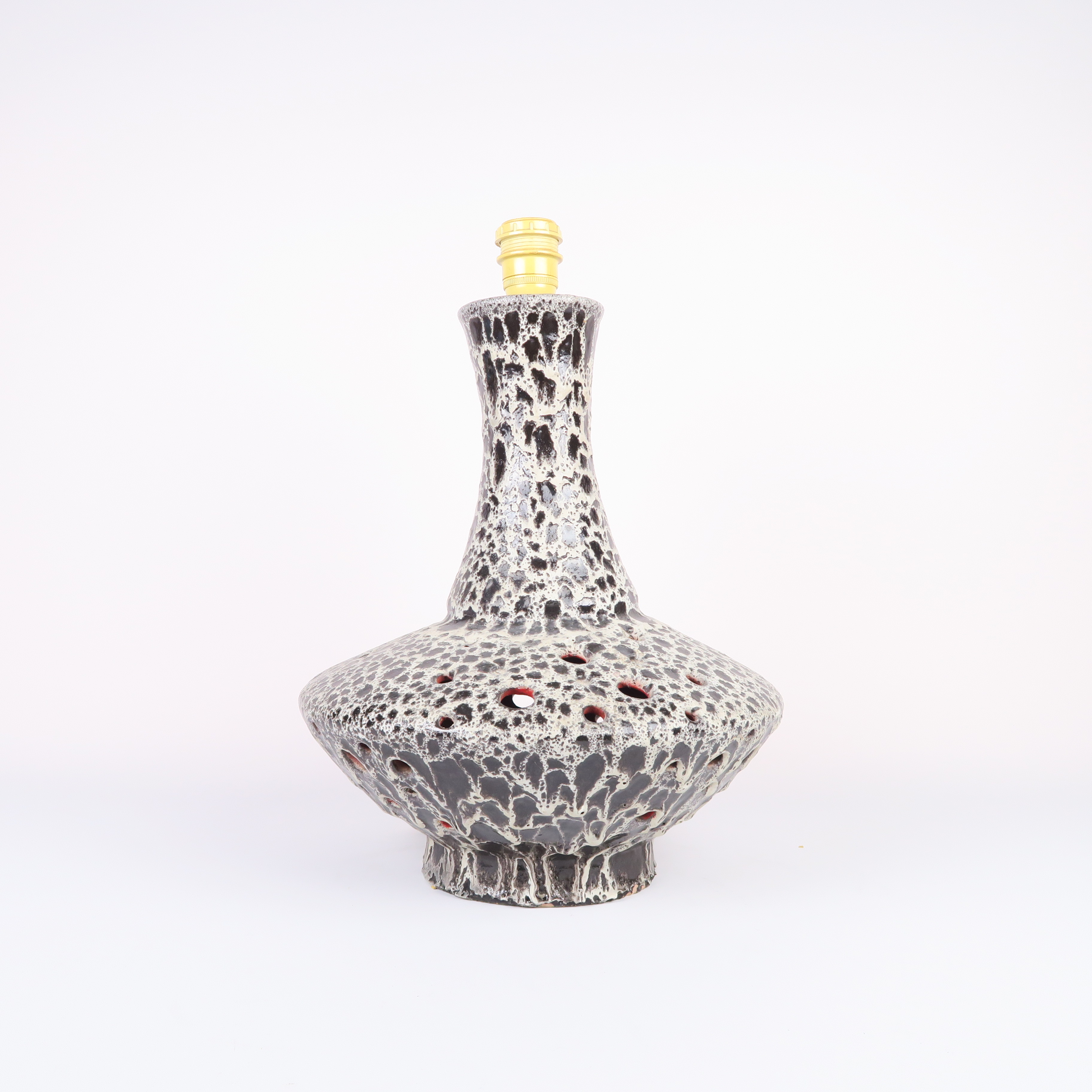 pied de lampe en céramique fat lava