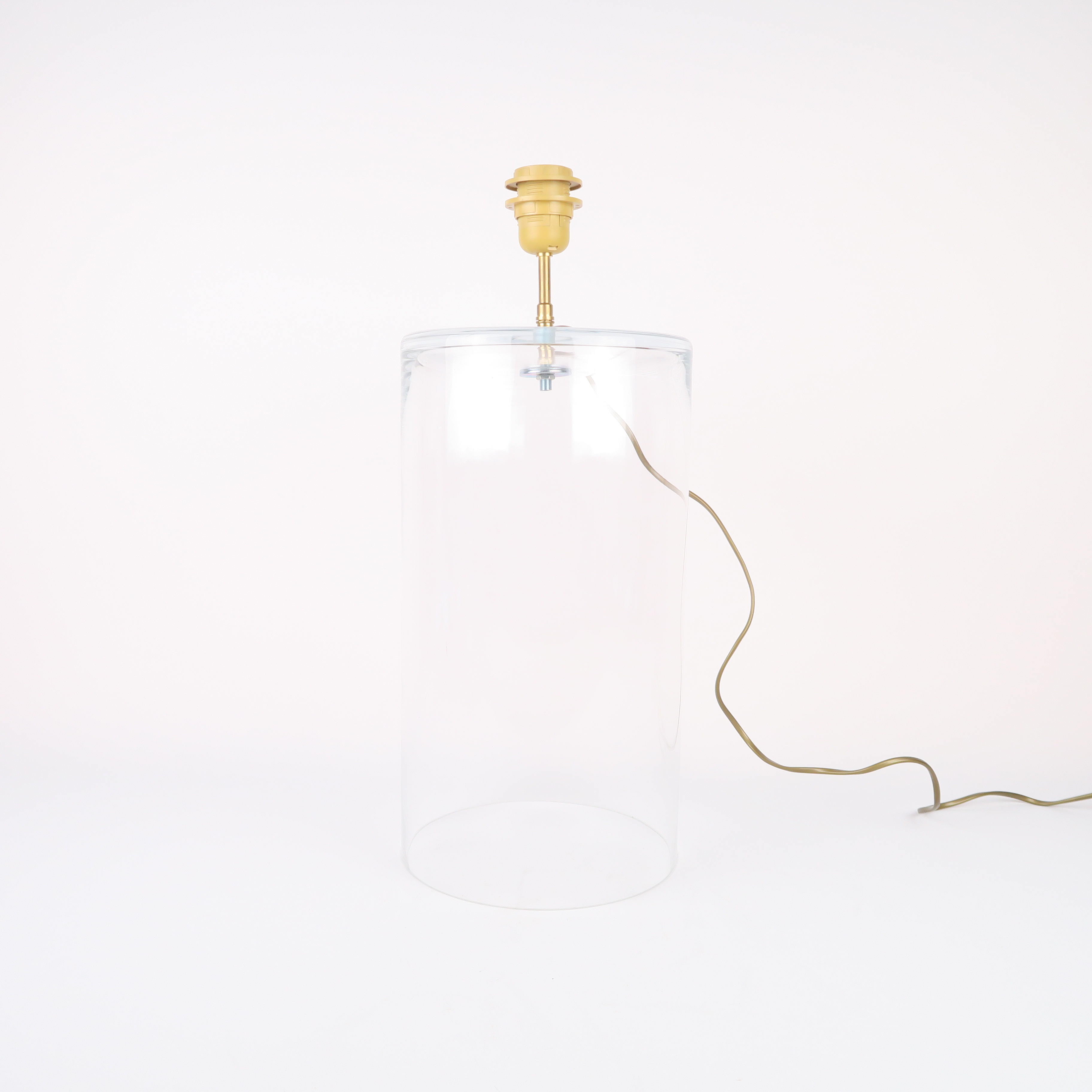 pied de lampe en verre transparent