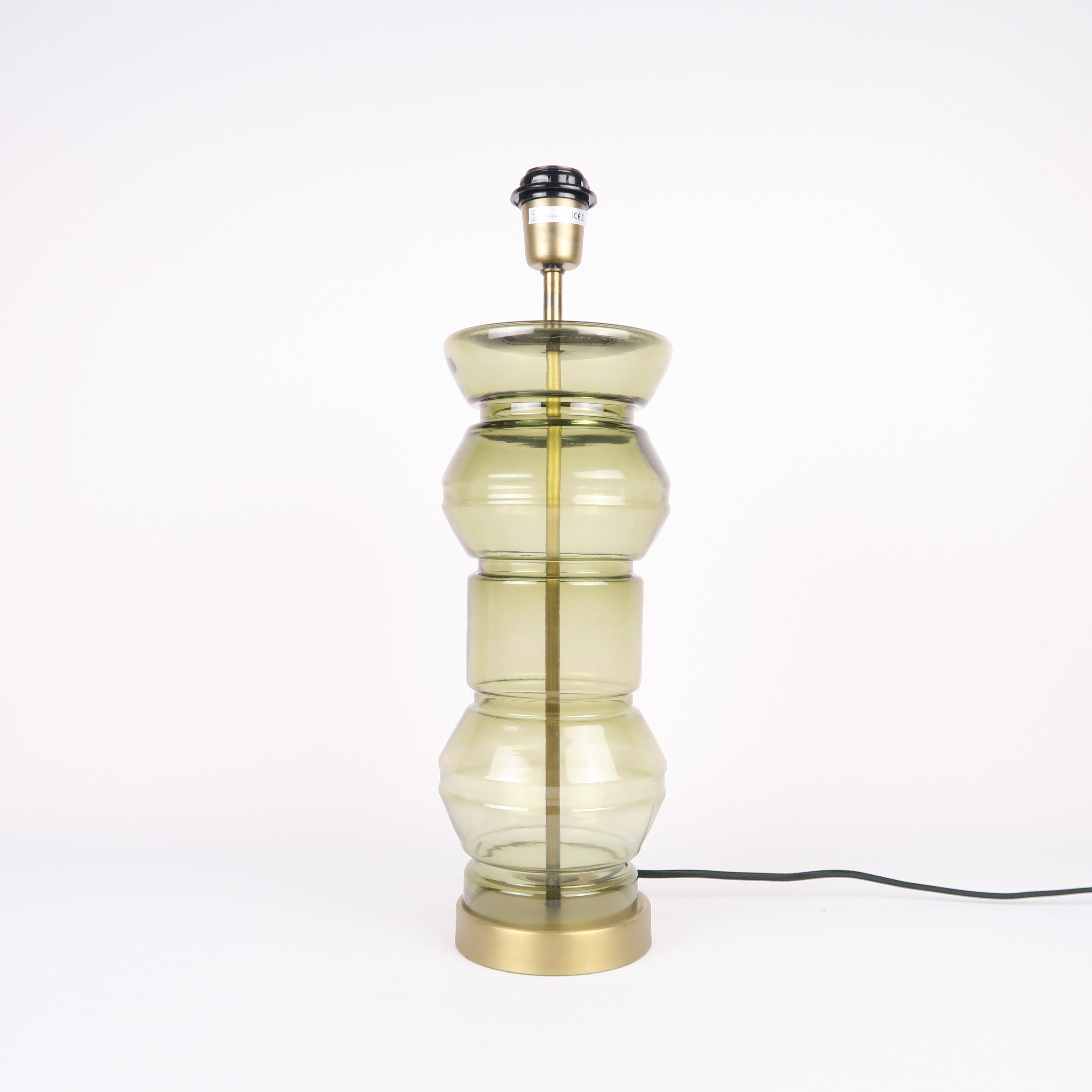 pied de lampe en verre fumé
