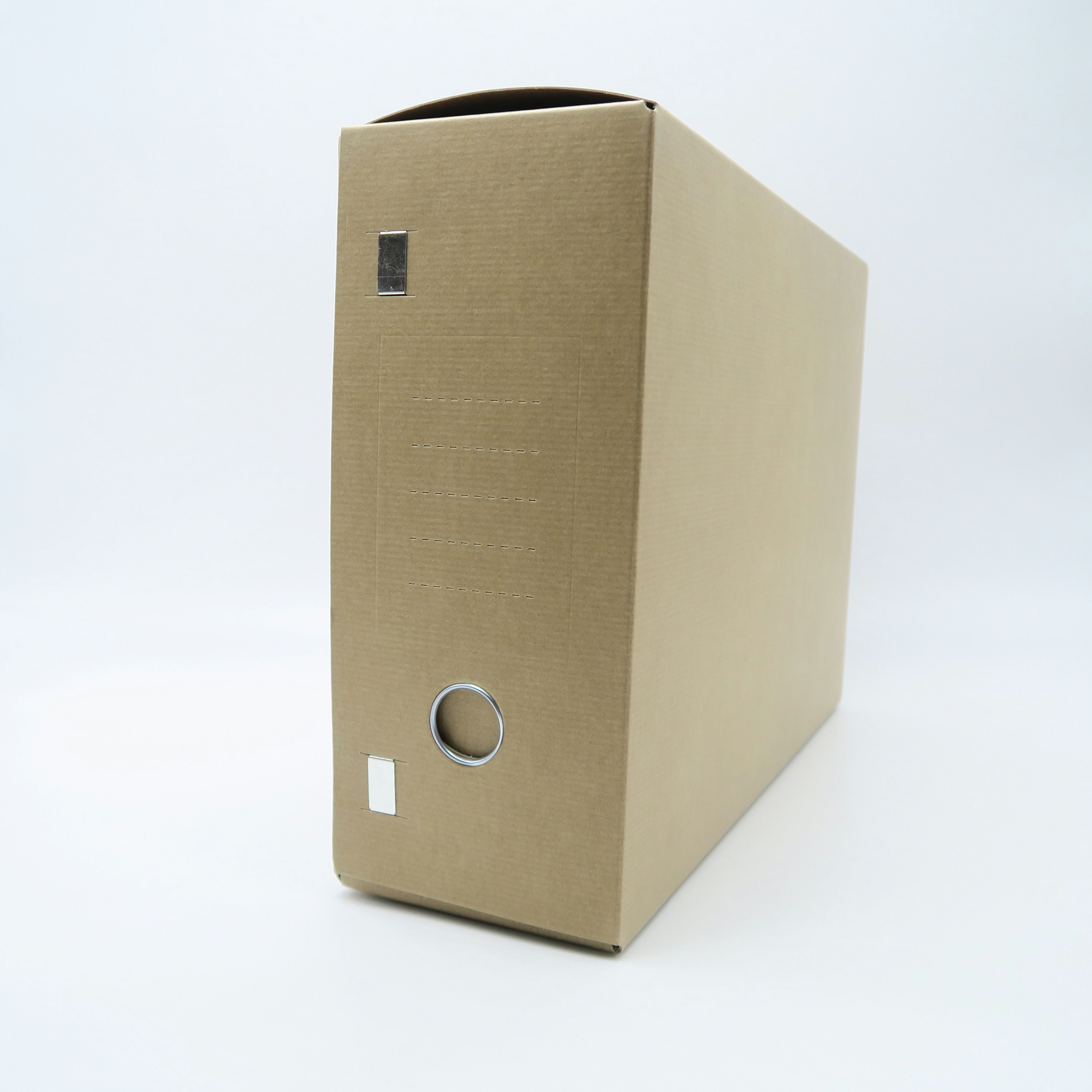 boîte d'archives en carton brun