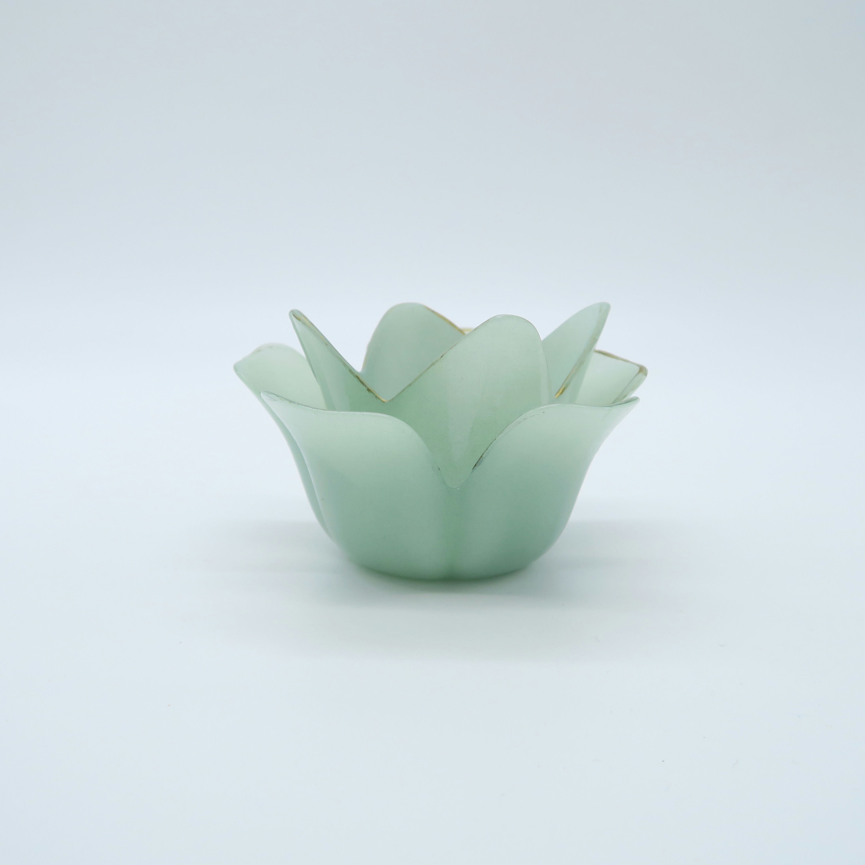 bougeoir fleur en verre